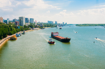 Fototapeta premium view of the embankment in Rostov-on-don.