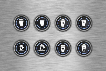 Buttons in the coffee machine Configuration modes of the coffee machine.
