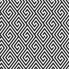 Vector seamless texture. Modern geometric background. Repeating monochrome pattern with shifted rhombuses.