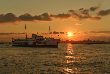 
ferry and istanbul