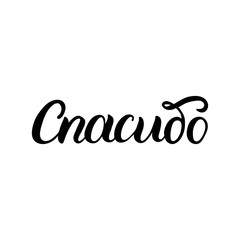 Hand drawn lettering card in russian. The inscription: Thank you. Perfect design for greeting cards, posters, T-shirts, banners, print invitations.
