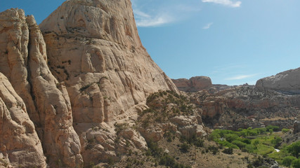 Fototapeta premium Aerial panorama of Zion National Park landscape, Utah