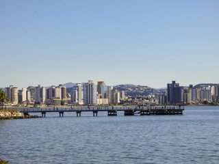 Fototapeta premium Florianopolis' Bay and cityscape - Brazil