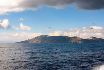 Vulcano Island seen from the sea