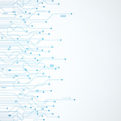Abstract Technology Background , Blue circuit board