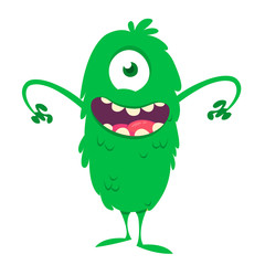 Scary cartoon monster. Vector monster illustration