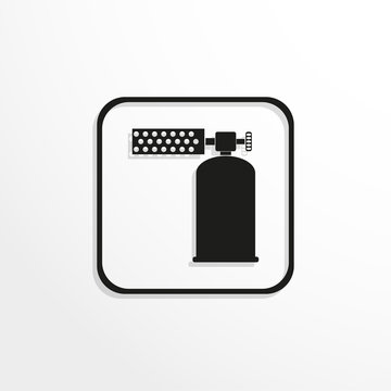 Gas-burner. Vector icon.