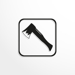 Ax of the woodcutter. Vector icon.