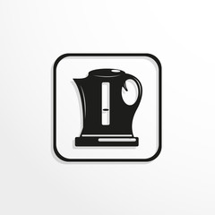 Electric kettle for water. Vector icon.