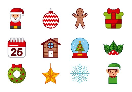 20 Colorful Christmas Icons