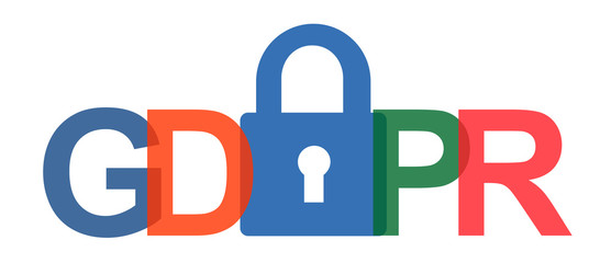 Gdpr general data protection regulation. Eu safeguard regulations and data encryption vector concept background