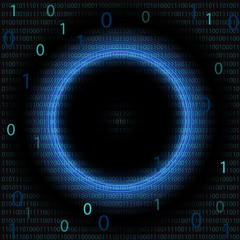 Abstract blue digital background with circle shape