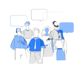 Gente comune che socializza