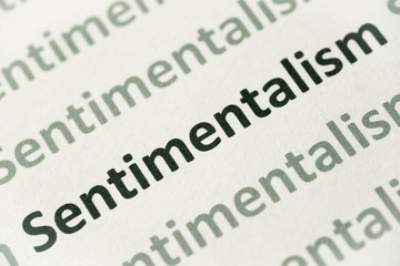 Fototapeta premium word Sentimentalism printed on paper macro