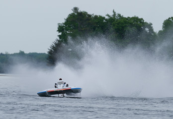 Fototapeta premium Hydroplane at top speed