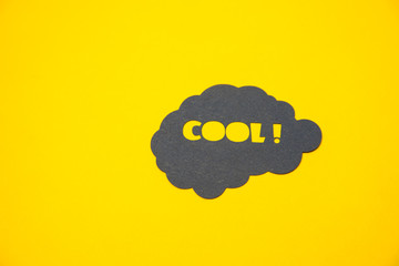 Speech bubble sticker with cool.