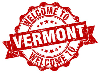 Fototapeta premium Vermont round ribbon seal
