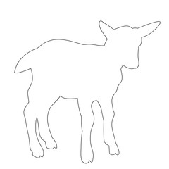  outline of goats over white background