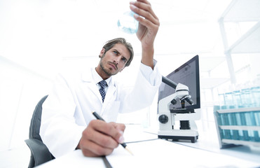 scientist analyzing an experiment in a laboratory