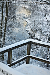 winter balcony on the slope