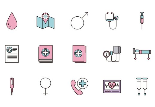 36 Colorful Medical Icons