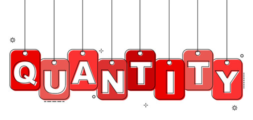 red flat line tag quantity