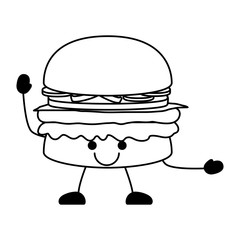 Kawaii hamburger icon