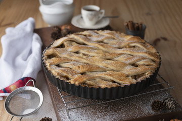 Pie inside cake pan 2