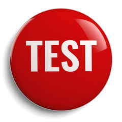 Test Red Round Symbol Isolated