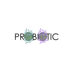 Probiotics logo. Concept of healthy nutrition ingredient for therapeutic purposes. simple flat style trend modern logotype graphic design isolated on white background