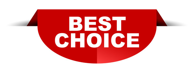 red vector round banner best choice