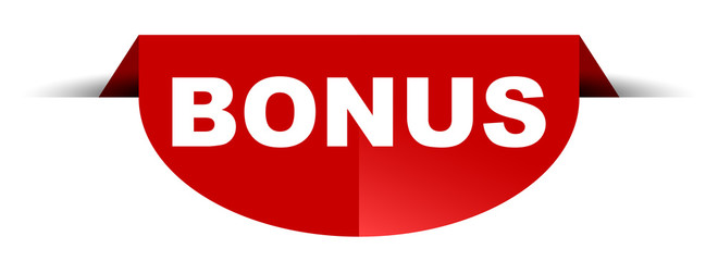 red vector round banner bonus