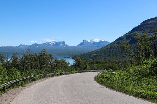Country road in north Sweden