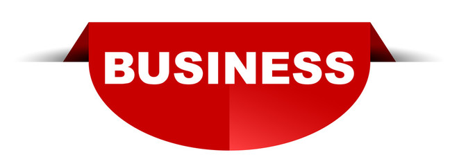 red vector round banner business