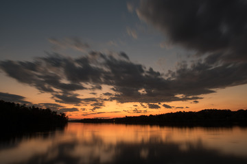 sunset on the water