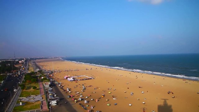 A view of Marina beach from Light House