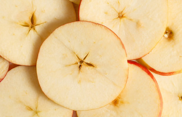The texture of the apple. Closeup