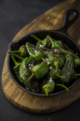 Grilled pimento de Padron, Spanish peppers
