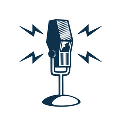 Vintage Style Clip Art - Microphone - Vector EPS10.