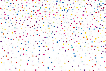 Background with Colorful glitter, confetti. Multicolored polka dots, circles, round. Fiesta pattern.