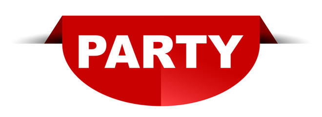 red vector round banner party