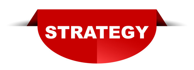 red vector round banner strategy