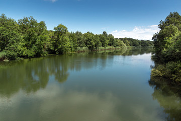 Landscape with green forest around Veleka Rvier, Burgas Region, Bulgaria