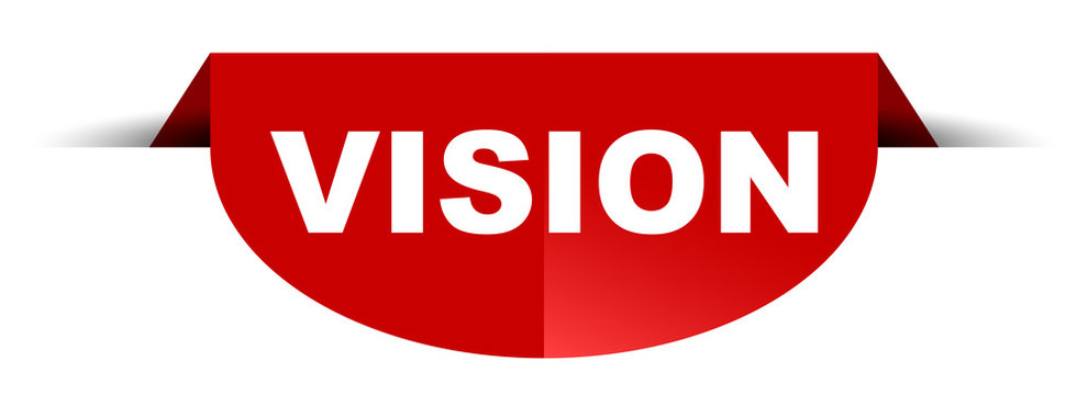red vector round banner vision