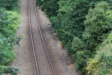 Obraz premium Single-track railway line