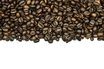 coffee beans on a white background 