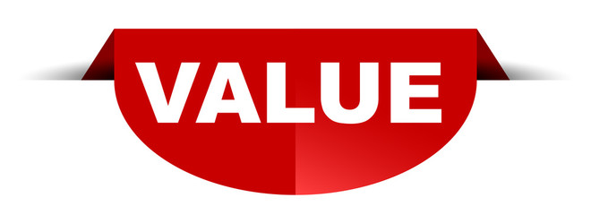 red vector round banner value