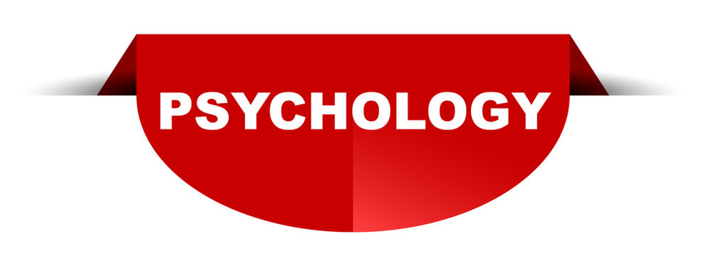 red vector round banner psychology