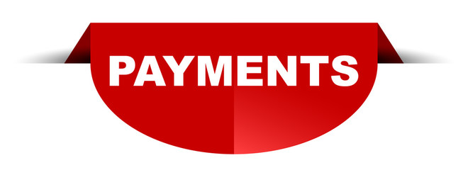 red vector round banner payments