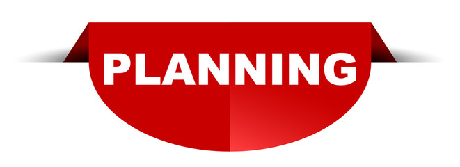red vector round banner planning